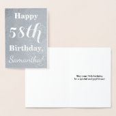 Basic Silver Foil "Happy 58th Birthday" + Name Folienkarte (Anzeige)