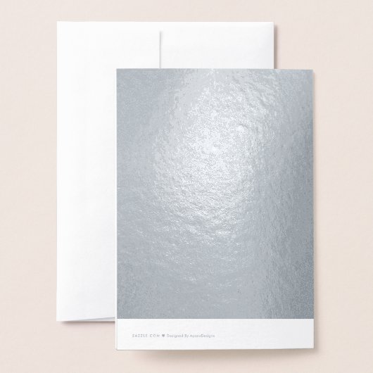 Basic Silver Foil "Happy 59th Birthday" + Name Folienkarte (Rückseite mit Umschlag)