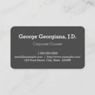 Basic & Simple Corporate Countdown Business Card Visitenkarte