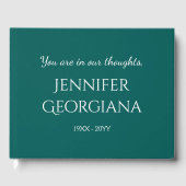 Basic, Simple Memorial Gästebuch (Vorderseite)