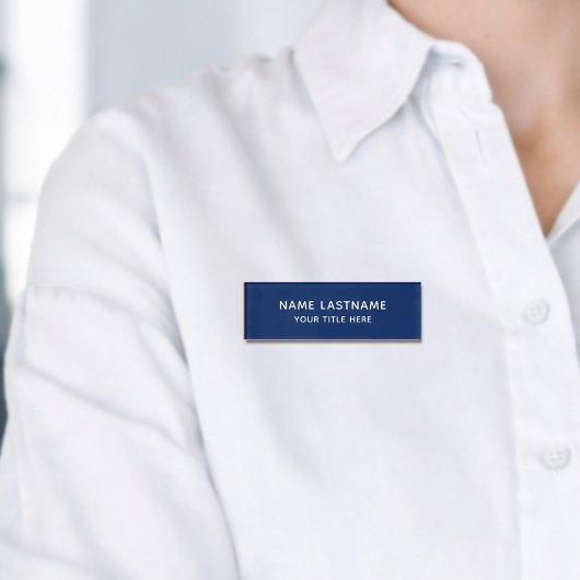 Basic Simple Minimalist Modern Navy Blue Title Namenschild