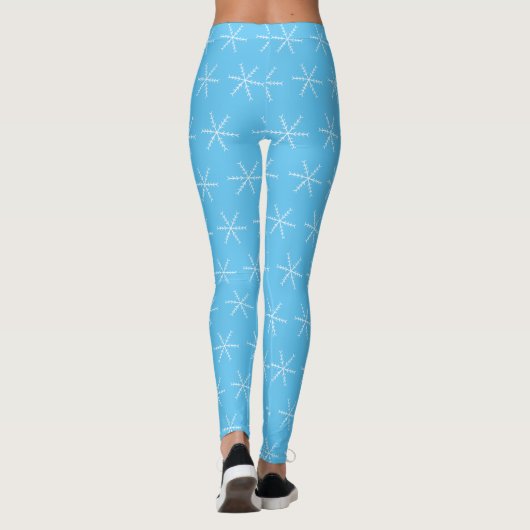 Basic Snowflake Light Blue Leggings (Rückseite)