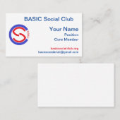 BASIC Social Club - DIE KARTE (Vorne/Hinten)