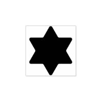 Basic Solid Color 1" Sechs gepunkteter Star von Da