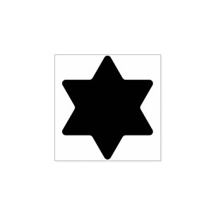 Basic Solid Color 1" Sechs gepunkteter Star von Da Gummistempel