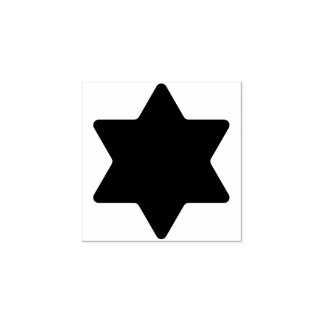 Basic Solid Color 1" Sechs gepunkteter Star von Da Gummistempel