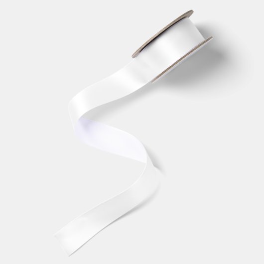 Basic Solid White Satinband (Rückseite)