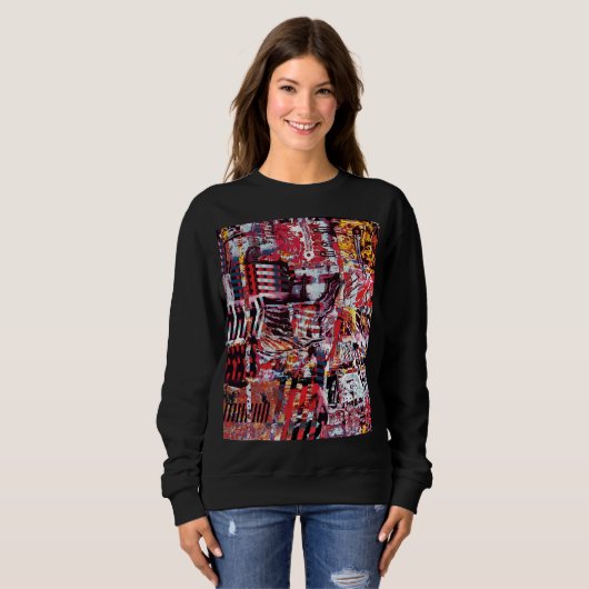 Basic Sweatshirt – Fragmentierter Puls (Vorne ganz)