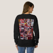 Basic Sweatshirt – Fragmentierter Puls (Schwarz voll)