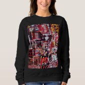 Basic Sweatshirt – Fragmentierter Puls (Vorderseite)