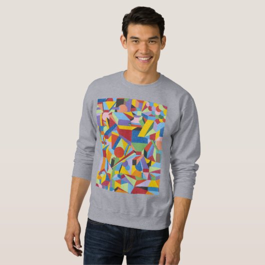 Basic Sweatshirt mit Kunstdesign (Vorne ganz)