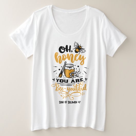 Basic-T - Shirt mit Plus-Größe (Design vorne)