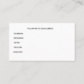 BASIC TEMPLATE BUSINESS CARD FÜR DJ W LINKS VISITENKARTE (Rückseite)