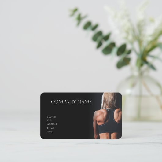 BASIC TEMPLATE BUSINESS CARD gym Visitenkarte (Stehend Vorderseite)