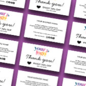 Basic Thank You Business Logo Business Discount Visitenkarte