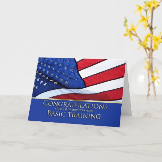 Basic Training Graduation Congratulations- America Karte (Gelbe Blume)