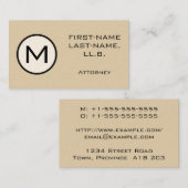 Basic und Minimal Attorney Business Card Visitenkarte (Vorne/Hinten)