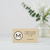 Basic und Minimal Attorney Business Card Visitenkarte (Stehend Vorderseite)