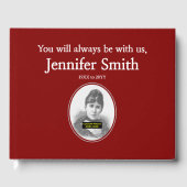 Basic und Minimal Funeral Guest Book Gästebuch (Vorderseite)