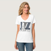Basic V-Ausschnitt für Damen Jazz Unlimited T-Shirt (Vorderseite Vollansicht)