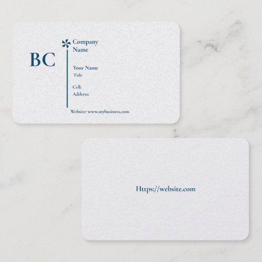 Basic white Template Business Card homes Visitenkarte (Vorne/Hinten)