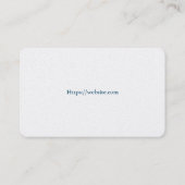 Basic white Template Business Card  homes Visitenkarte (Rückseite)