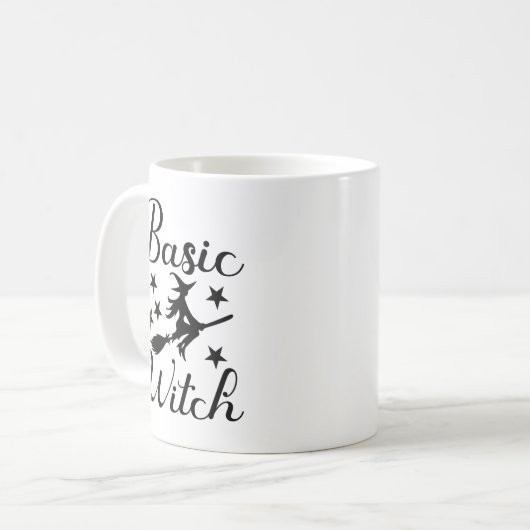 Basic Witch" Halloween – Cute Flying Witch  Kaffeetasse (Vorderseite Links)