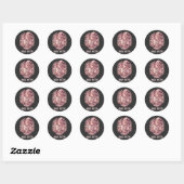 Basic Witch Pink Boba Tea Coquette Halloween Runder Aufkleber (Blatt)