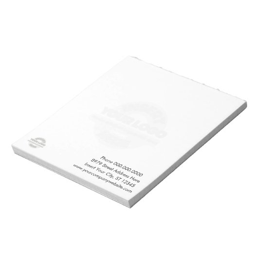 Basic with Business Logo in Background Notepad Notizblock (Rotiert)