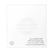 Basic with Business Logo in Background Notepad Notizblock (Vorderseite)