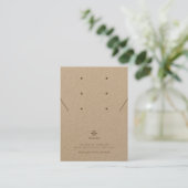 Basics Rustikale Braune Schmuckdisplay-Logo TMF26 Visitenkarte (Stehend Vorderseite)