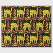 Basierend auf dem Katzen-Wrapping-Papier Geschenkpapier (Flach)