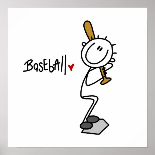 Basierend auf T - Shirt für männliche Strichmännch Poster (Vorne)