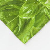 Basil-Blätter-Muster Fleecedecke (Ecke)