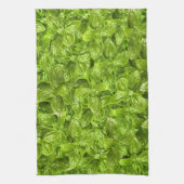 Basil-Blätter-Muster Geschirrtuch (Vertikal)