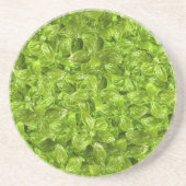 Basil-Blätter-Muster Getränkeuntersetzer (Vorne)