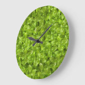 Basil-Blätter-Muster Große Wanduhr (Winkel)