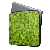 Basil-Blätter-Muster Laptopschutzhülle (Vorderseite Links)