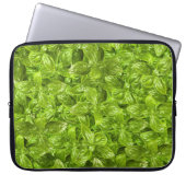 Basil-Blätter-Muster Laptopschutzhülle (Vorderseite)