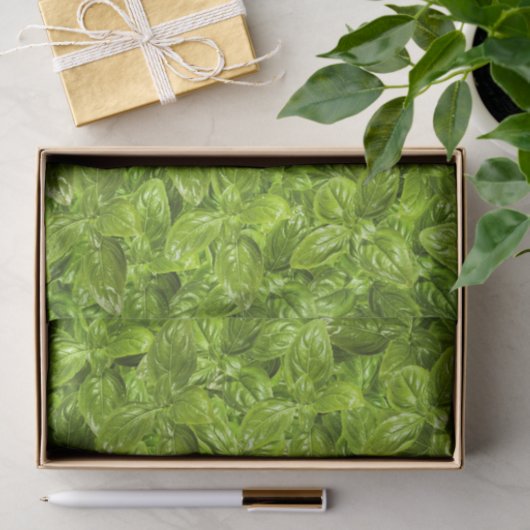 Basil-Blätter-Muster Seidenpapier (Geschenk)