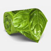 Basil Blätter Pattern Neck Tie Krawatte (Gerollt)