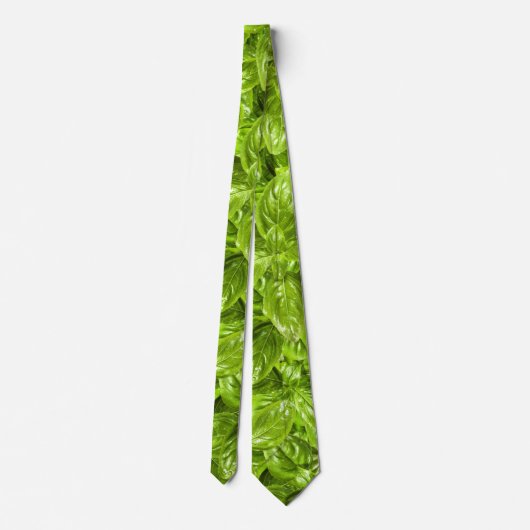 Basil Blätter Pattern Neck Tie Krawatte (Rückseite)