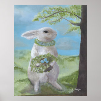 Basil Bunny - Druck Poster