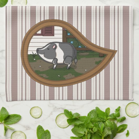 Basil das Schwein Handtuch (Gefaltet)
