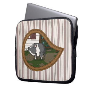 Basil das Schwein Laptop-Hülle Laptopschutzhülle