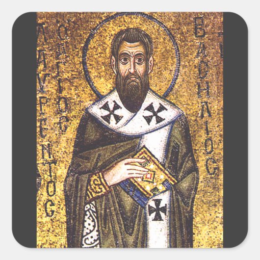 Basil de Caesarea Quadratischer Aufkleber (Vorderseite)