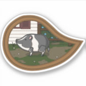 Basil der Schweinekopfkleber Aufkleber (Vorderseite)