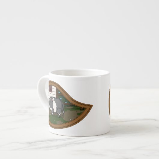 Basil der Schweinespezialitäten-Tasse Espressotasse (Vorderseite Links)