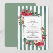 Basil Green Wedding Einladung (Vorne/Hinten)