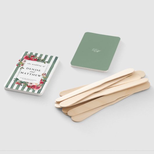 Basil Green Wedding Einladung Fächer (Non-assembled)